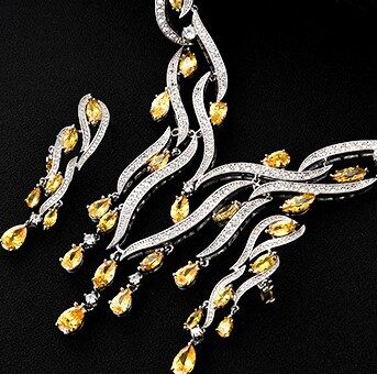 New Crystal Jewelry Zircon Set Tassel Pendant