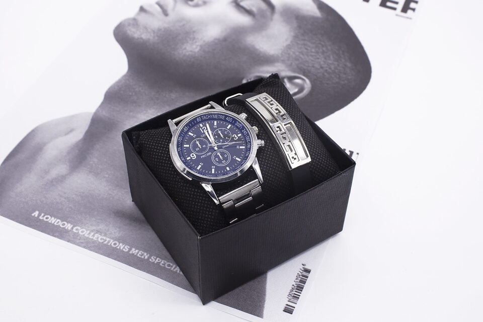 Wrist Watch Men Men's Business Set Quartz
