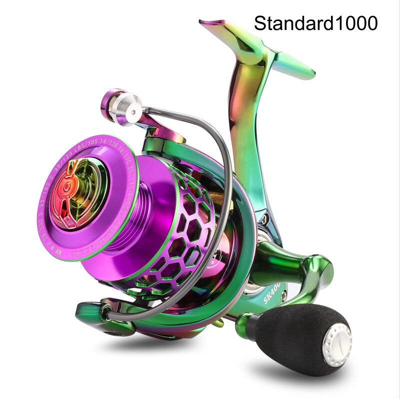 Colorful Spinning Wheel Shopee Fishing Reel Honeycomb Hole