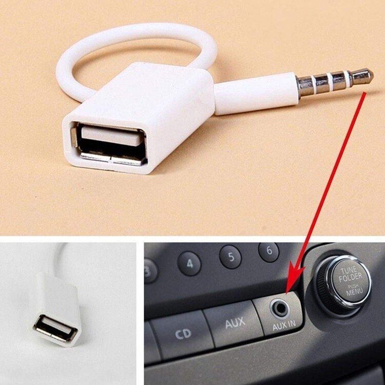 USB To 3.5MM U Disk Cable 12V Car