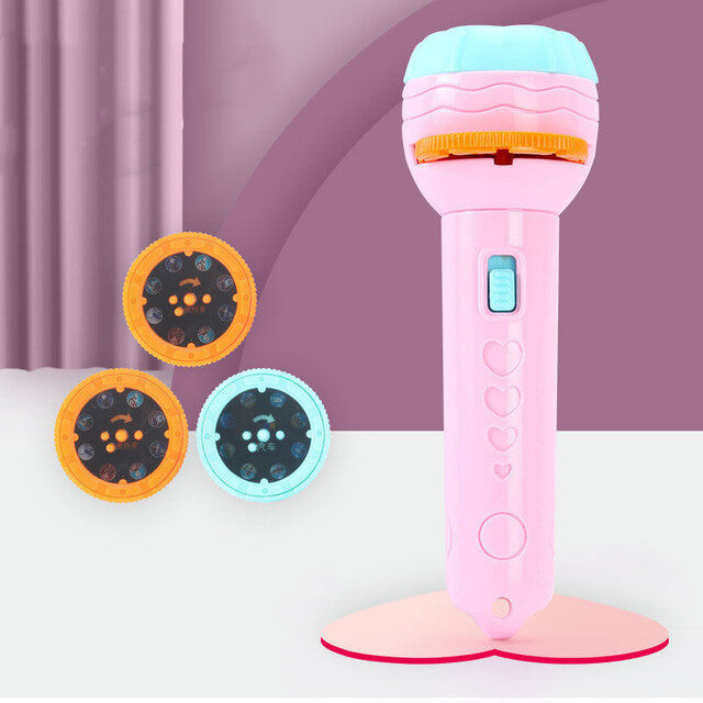 Cartoon Projection Flashlight 80 Patterns Creative Children Toy