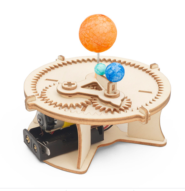 Wood Solar System Globe Earth Sun Moon Model