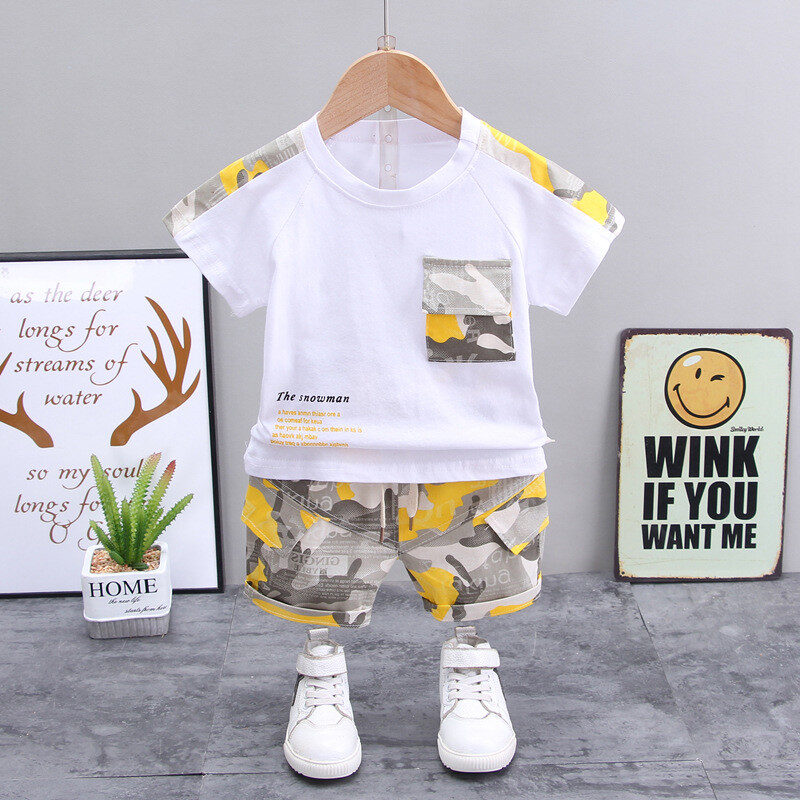 Boys' Casual Children's Clothing Short-sleeved Shorts