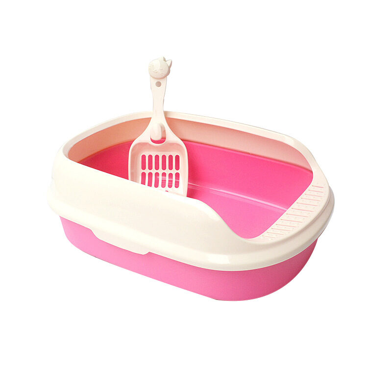 Pet Cat Litter Box With Shovel High-side Polyester