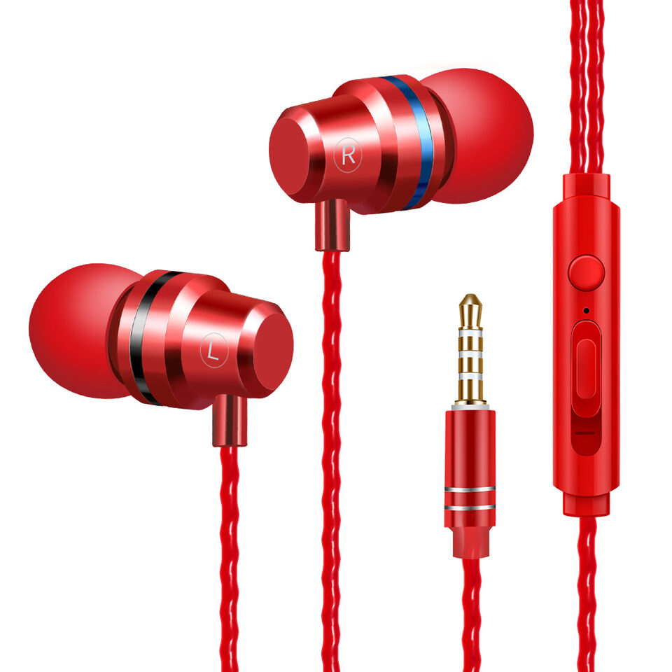 Metal Headphones Heat Tone In-ear Mobile Phone