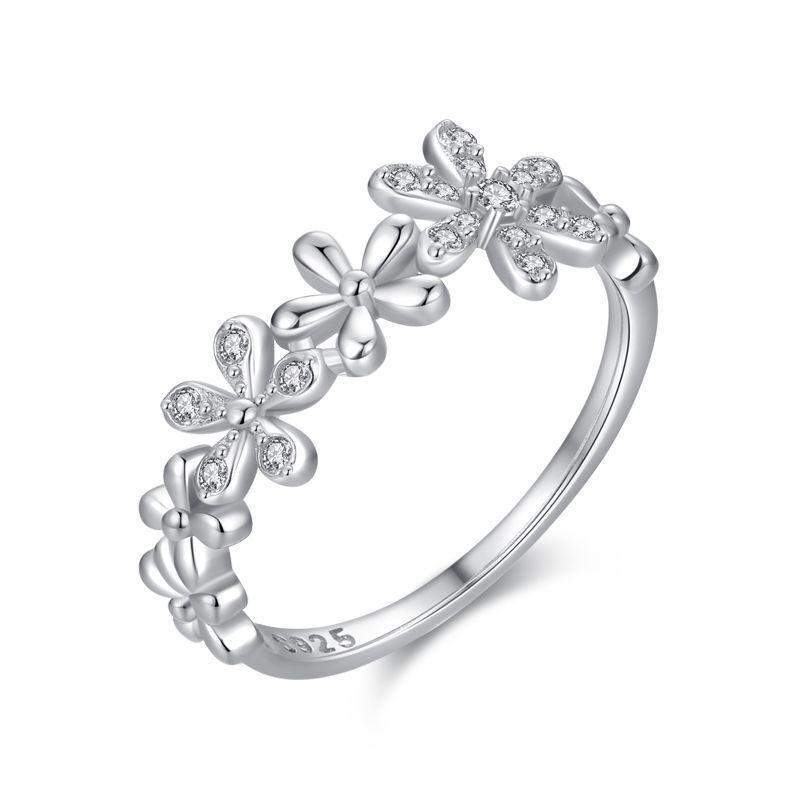 Sterling Silver Ring Female Korean Fashion Light Luxury