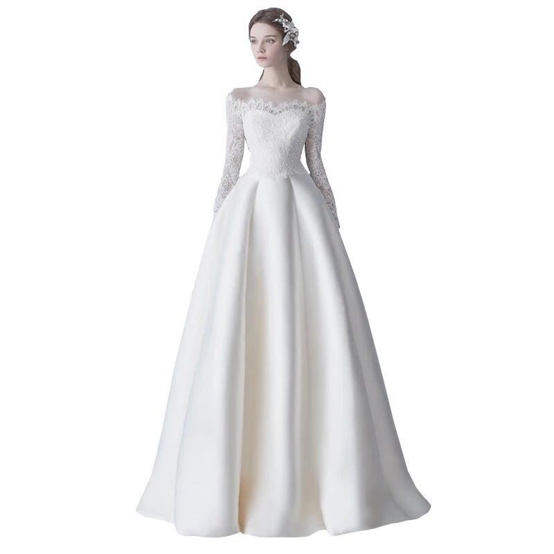 Korean Style Simple Long-sleeved Trailing European And American