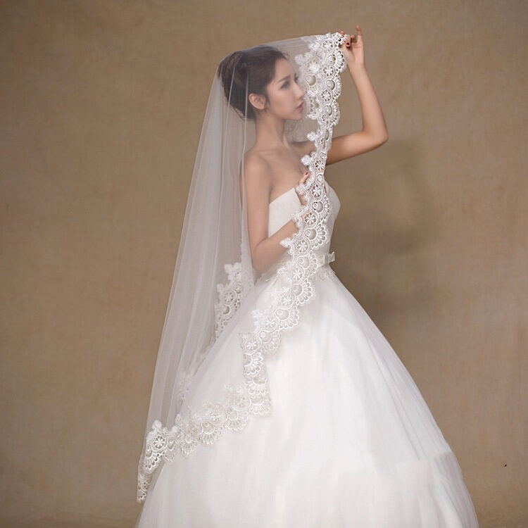 White Bride Veil Wedding Accessories Ready To Ship