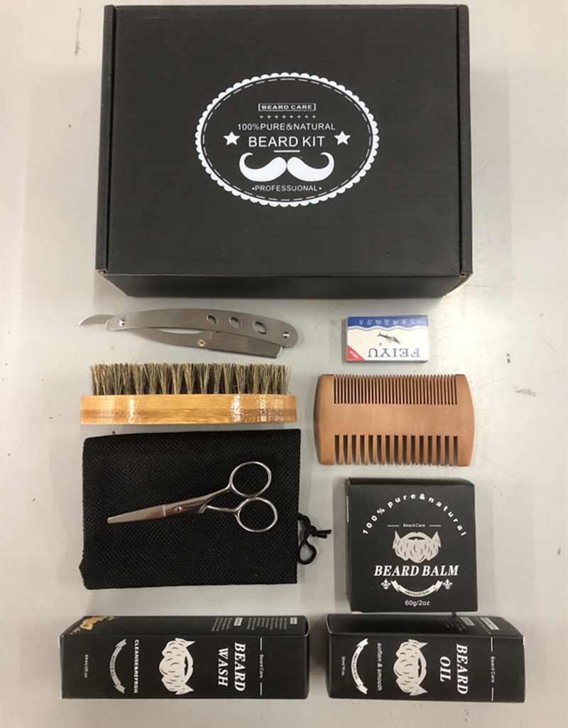Men's Beard Grooming Kit Roller Cleaning Disinfectant