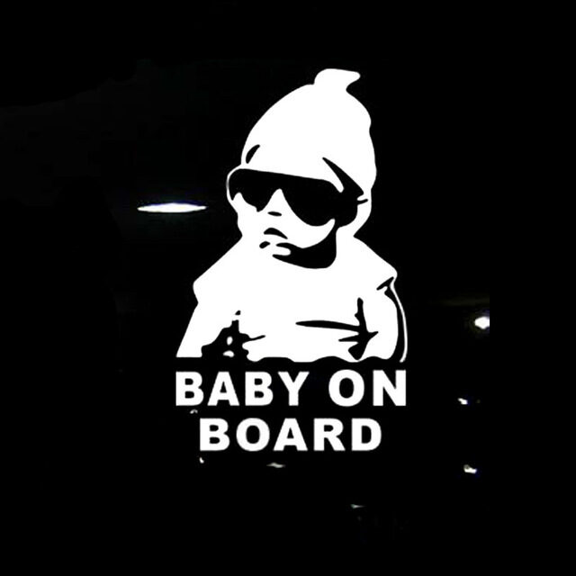 Baby Warning Stickers On The Car