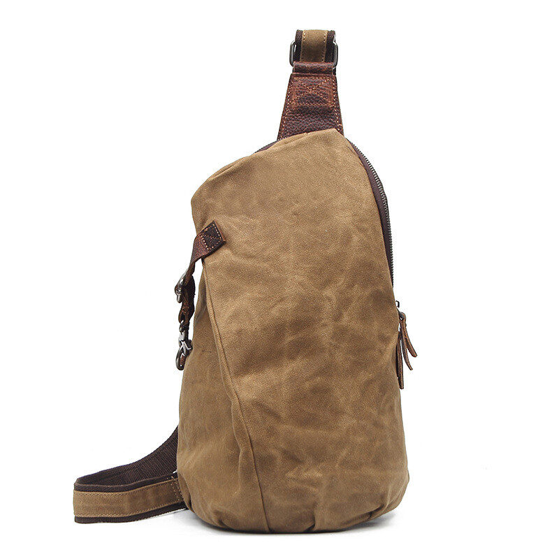 Retro Chest Bag Shoulder Men Canvas