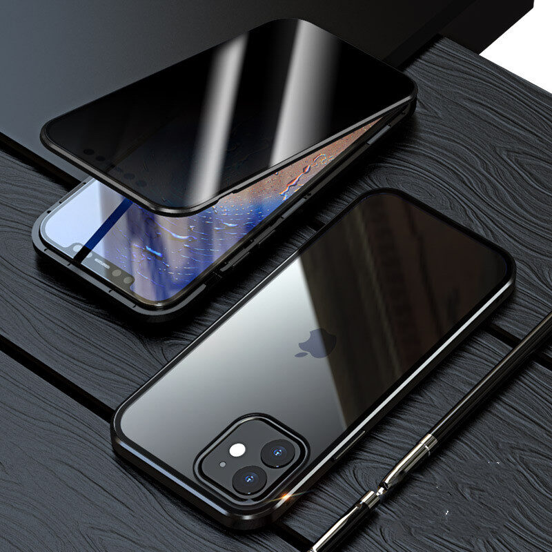 Magnetic Privacy Glass Case For X XS XR