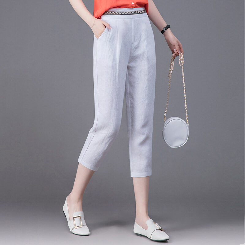 Linen Pants Summer New Loose Harem Women