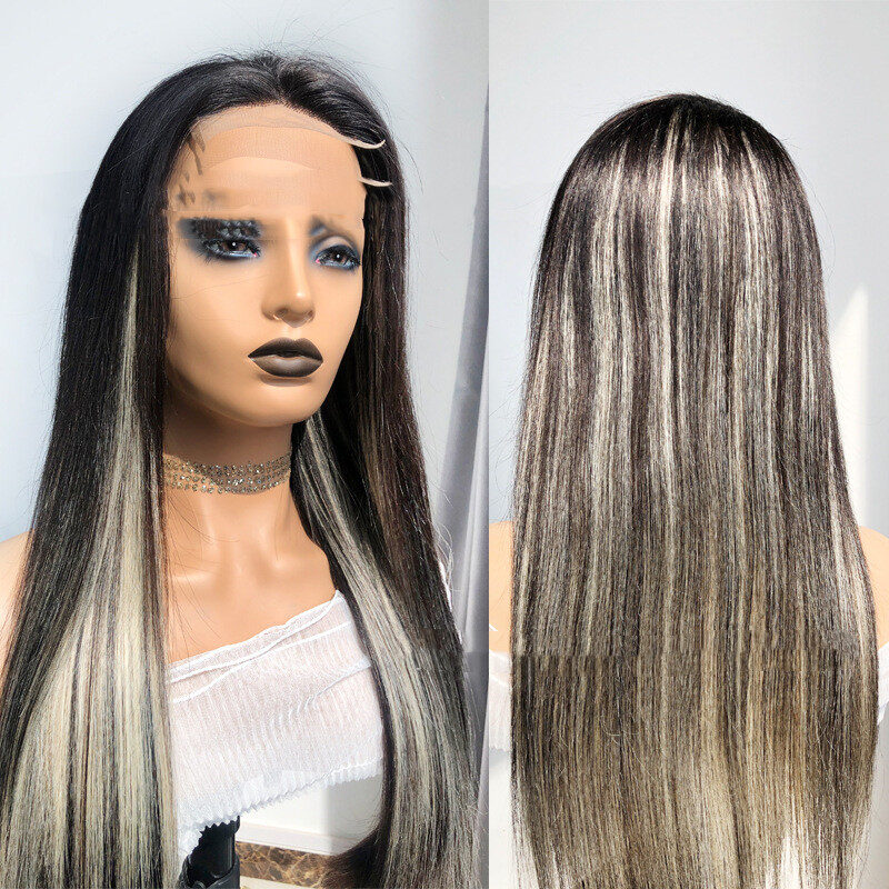 Reality Wig Headgear Lace Straight Body Wave Human