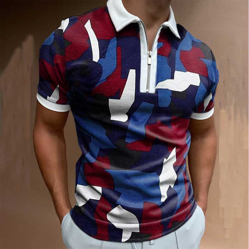 Men's Polo Shirt Men Solid Shirts Brand Short-Sleeved