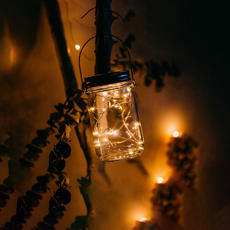 Solar Mason Jar Light Decoration Outdoor Hanging String