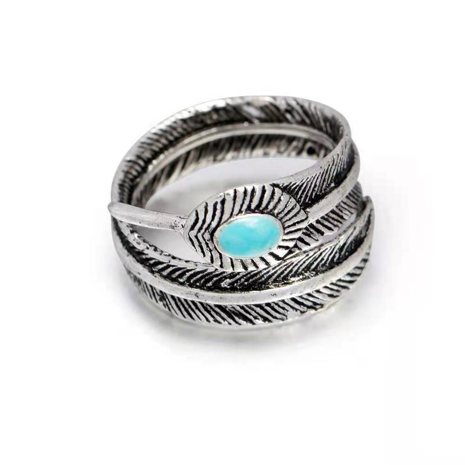 Feather Men's And Women's Ring Jewelry Leaf