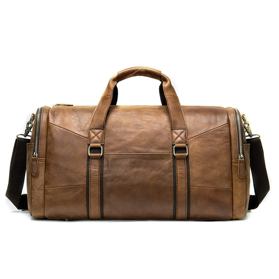 Genuine Leather Men's Business Travel Handbag Top Layer