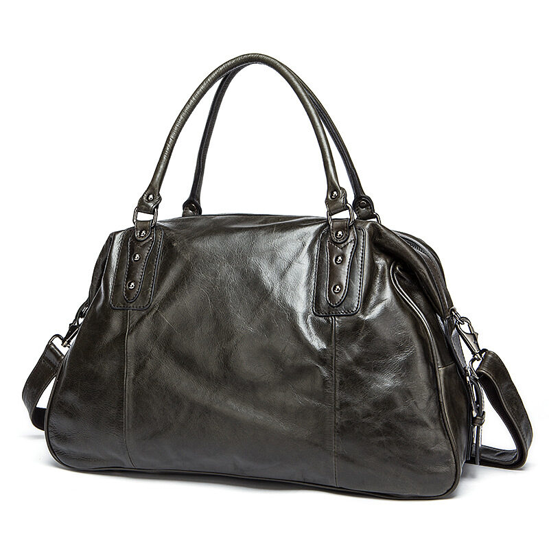 Cowhide Travel Bag Handbag Genuine Leather Duffel