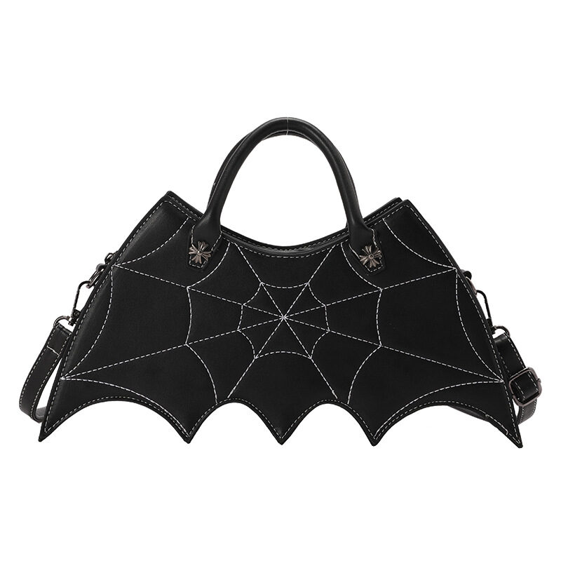 Halloween Spider Web Shape Shoulder Bags Personality Batgirl