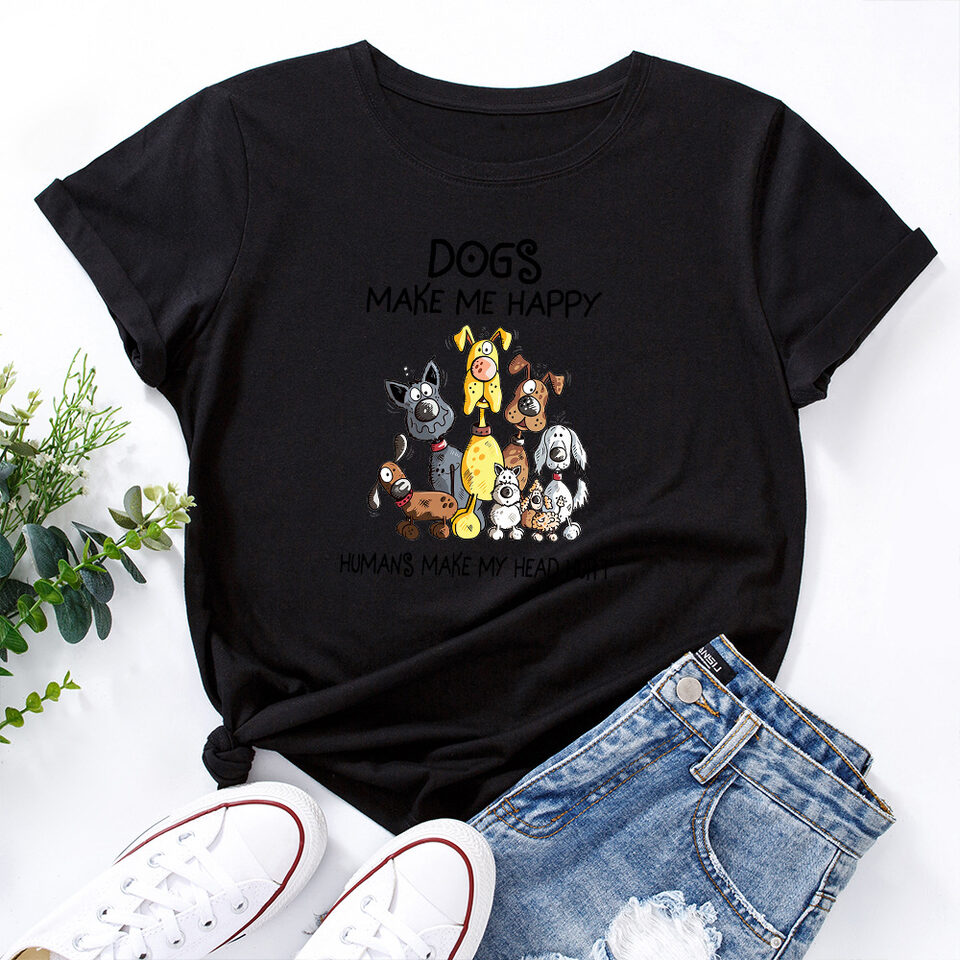 Letter T-shirt Loose Cotton Short-sleeved Men And Women