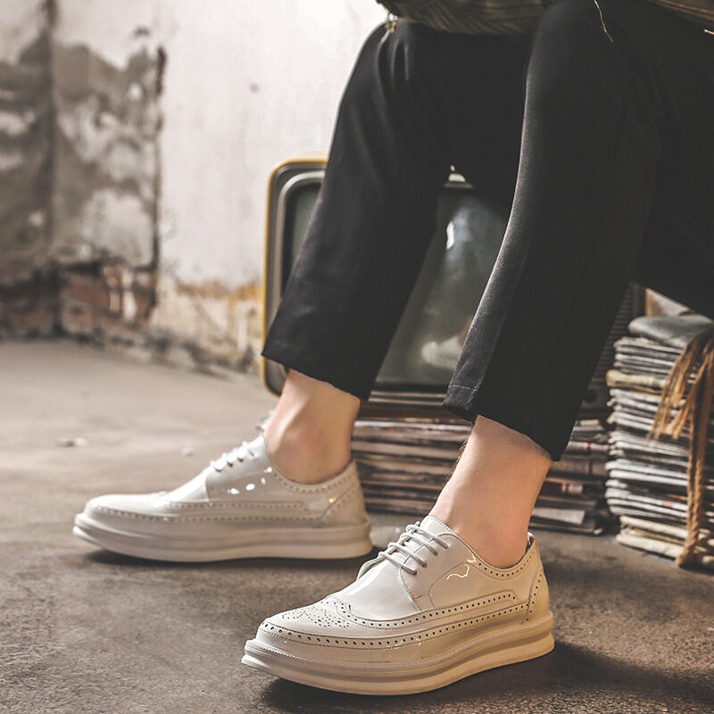 Mens Business Casual Korean Style Trendy British Shoes