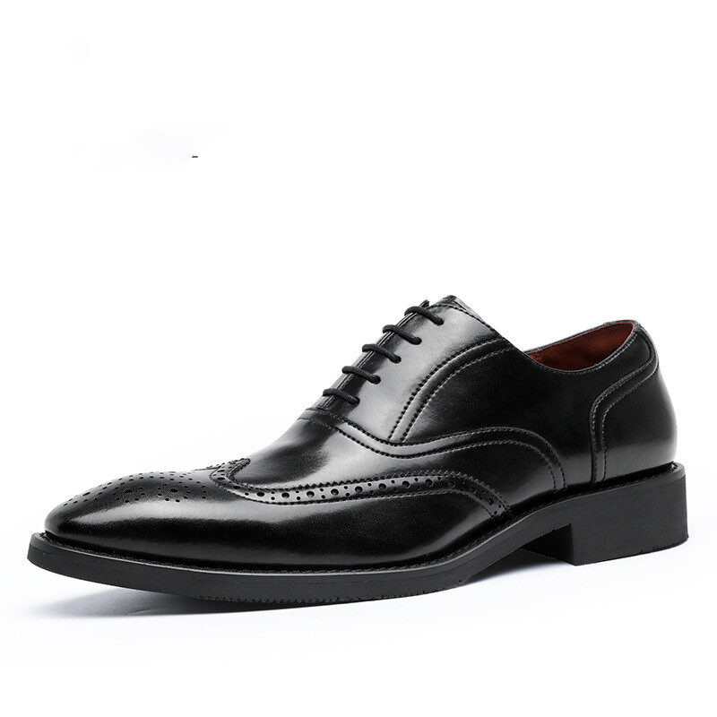 Men's Leather Shoes Rubber Sole Oxford