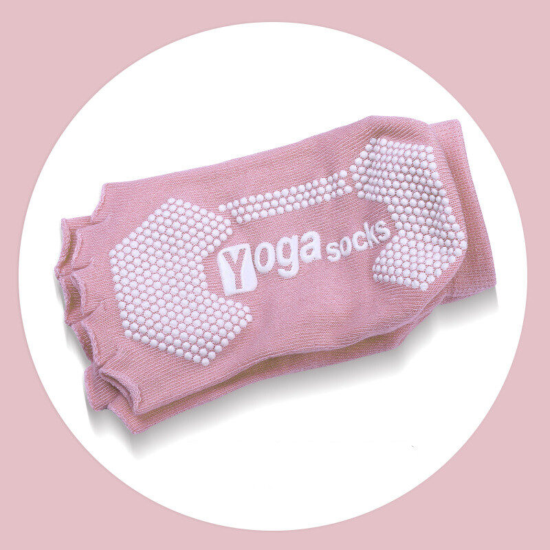 1pair Women Yoga Socks Anti-slip Five Fingers Backless