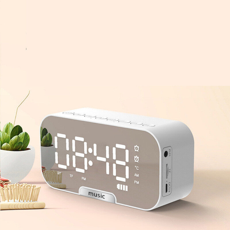 Portable Mirror Clock Alarm