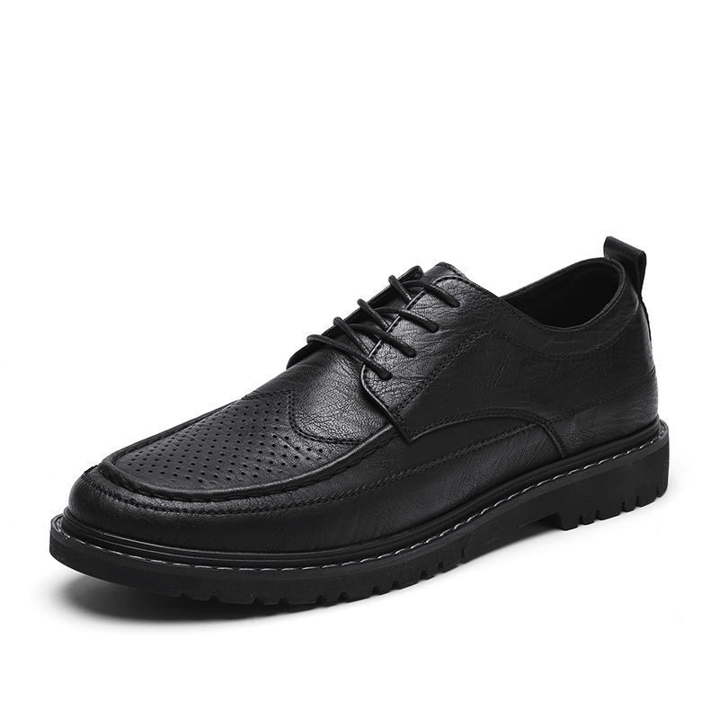Leather Shoes Casual Summer Men's Breathable Small