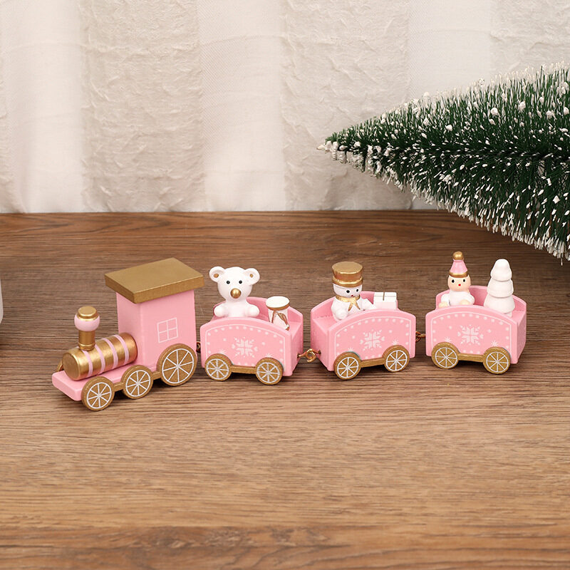 Christmas Decorations Wooden Trains Window Crafts