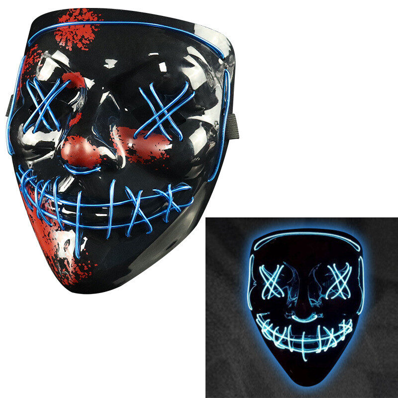 Glowing Mask LED Halloween Clown Funny Bundy
