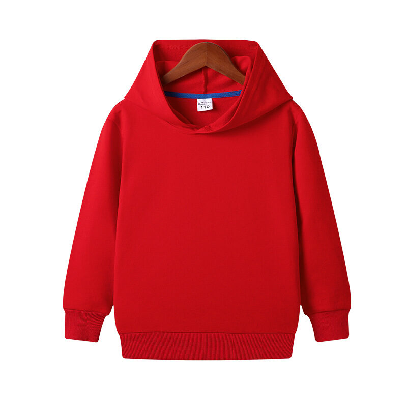 Pure Cotton Hooded Blank Sweater For Middle