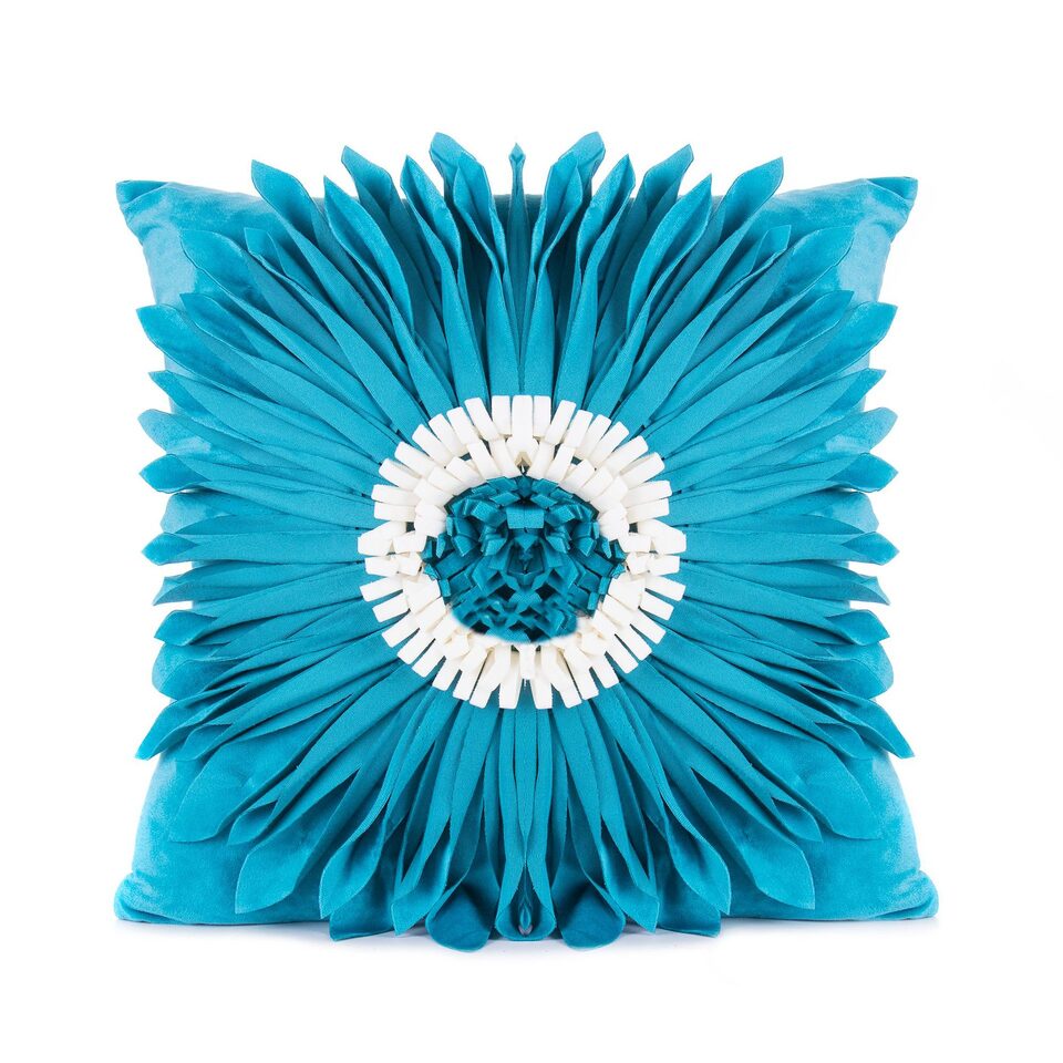 Fashion Modern Style White Throw Pillows Velvet Stitching