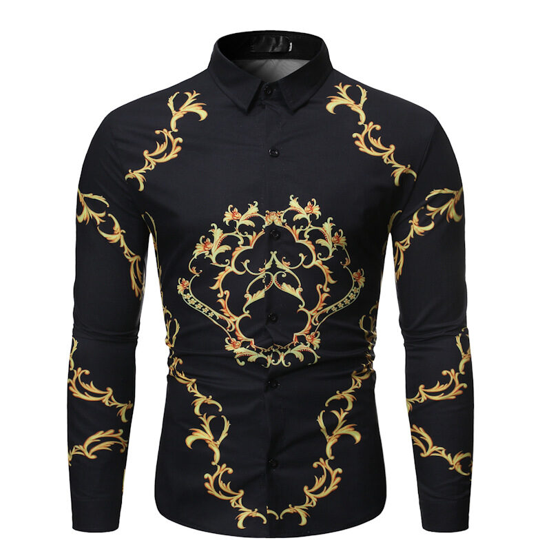 New Mens Long Sleeve Shirts Slim Fit Casual