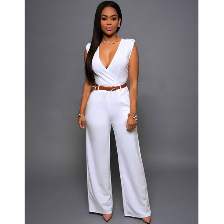 High Waist V-neck Wide-leg Pants Irregular Suit