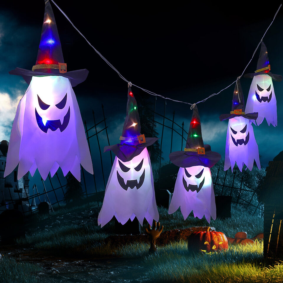 Halloween Holiday Decoration Lanterns Cloth Art Ghost String