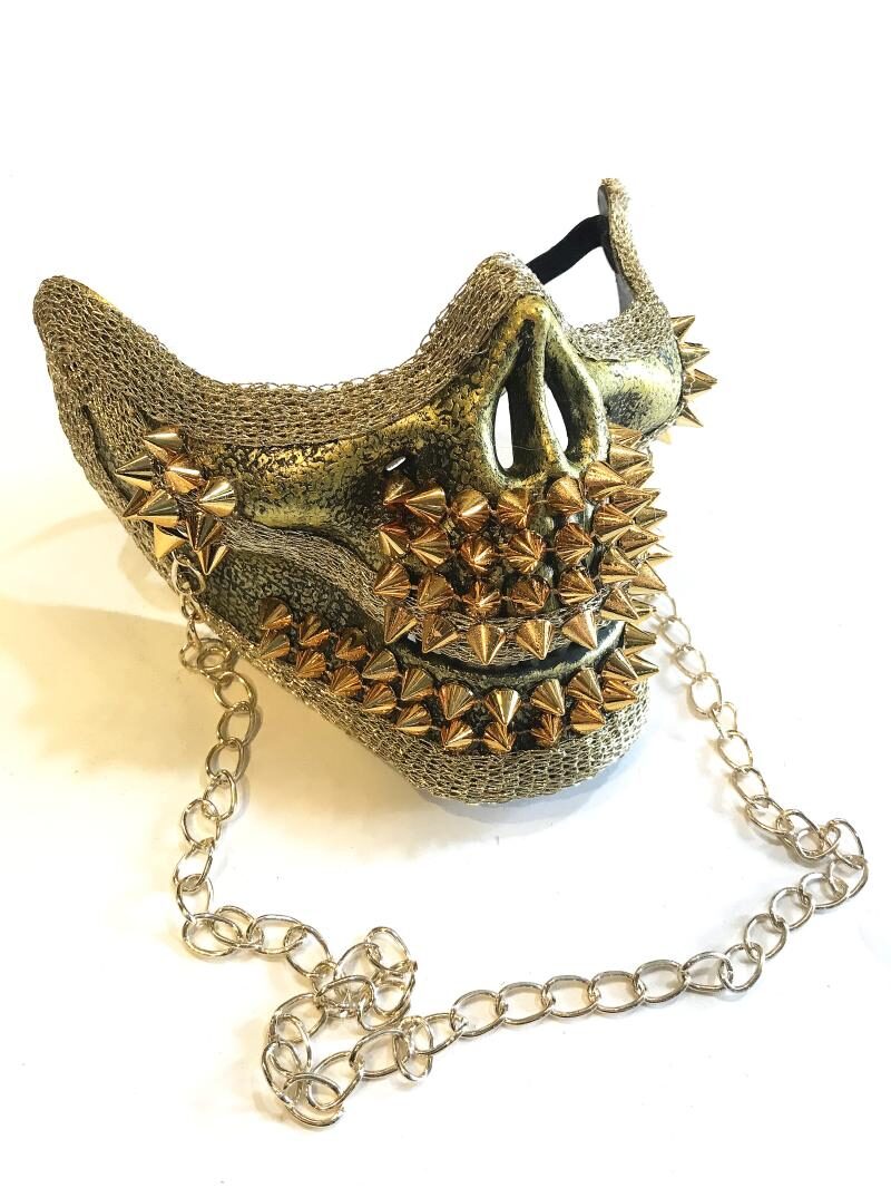 Skull Punk Rivets Performance Mask Halloween