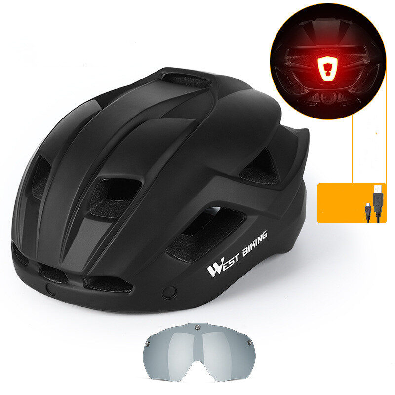 Cycling Helmet Integrated With Goggles Mountain Road Bike