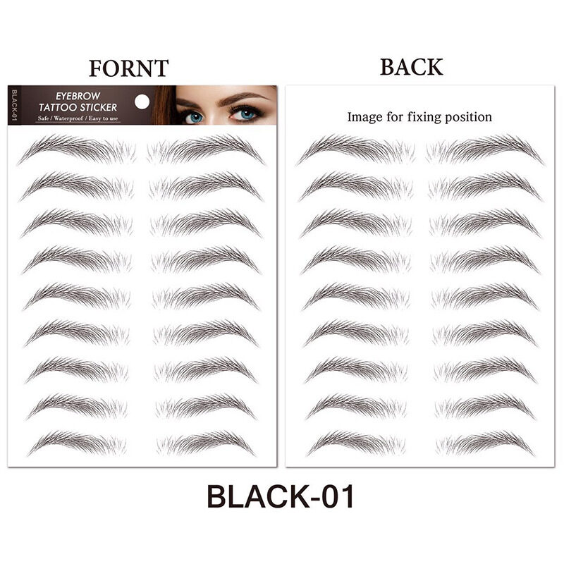 Water-based Hair-liked Authentic Eyebrow Tattoo Sticker Waterproof Cosmetics