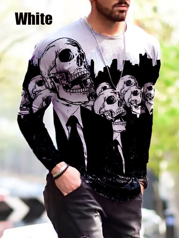 Halloween Autumn And Winter Men S Print Simple