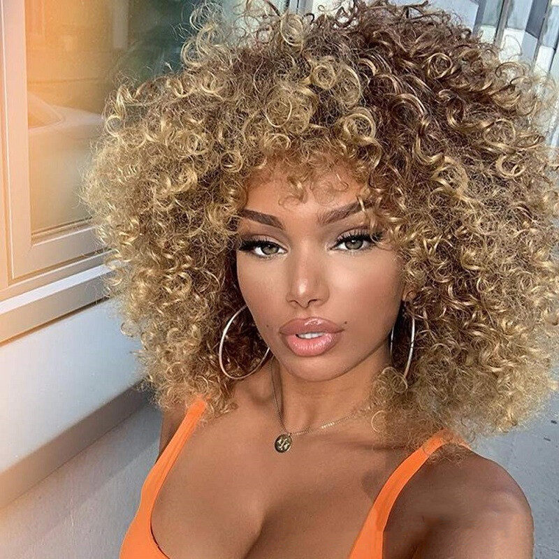 Short Curly Hair African Small Ladies Afro Chemical