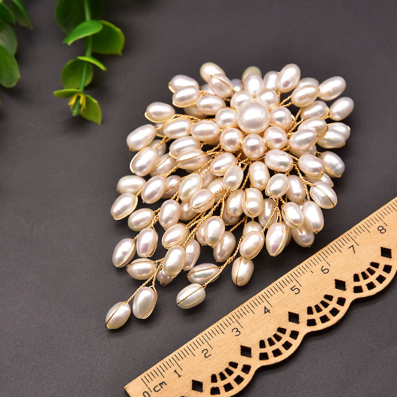 Natural Pearl Brooch Female European And American Retro