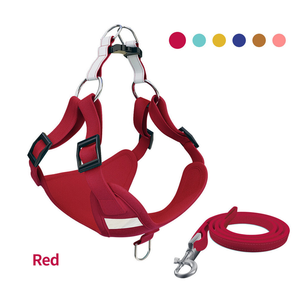 Pet Dog Harness Reflective Leash Vest Type Set