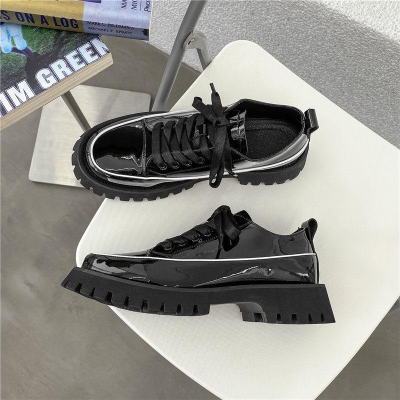 Small Heavy Bottomed Shoes Men Casual Leather Platform