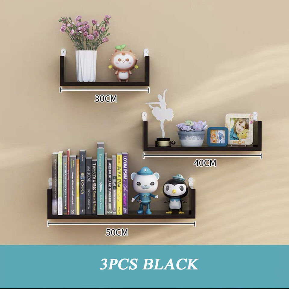 Wooden Wall Hanging Shelves Living Room Decor