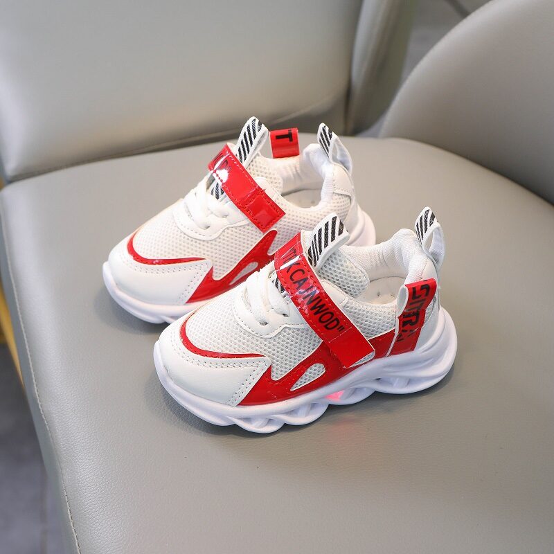 Children's Alphabet Webbing Mesh Breathable Kids Luminous Shoes