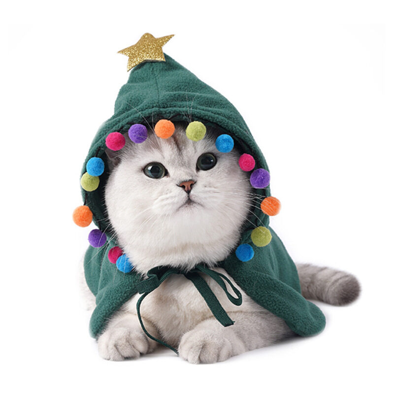 Cute Dog Cat Costume Christmas Cloak Halloween Disguise