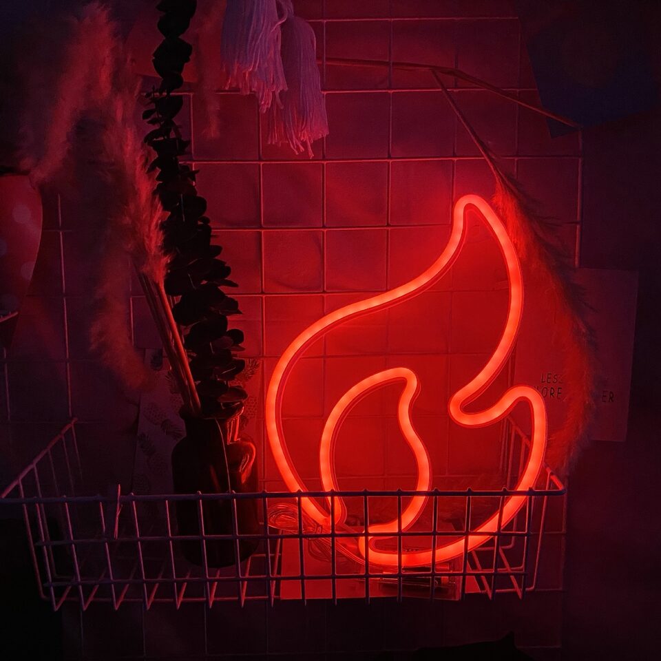 Neon LED Flame Light Creative Ins Net Red