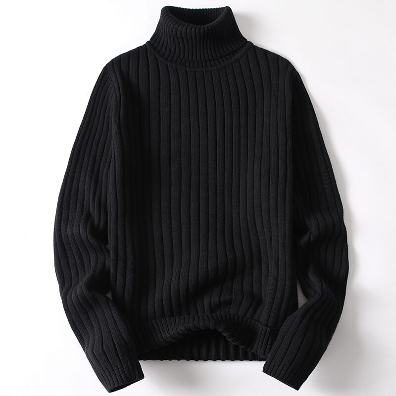 Turtleneck Sweater Men Women Ins Fashion Solid Striped